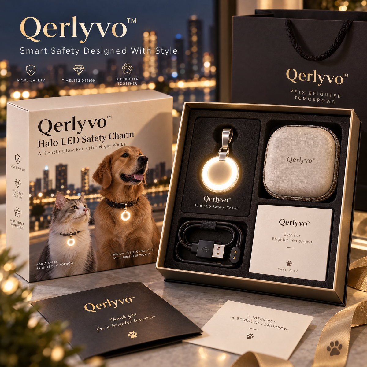 Qerlyvo™ Halo LED Safety Charm
