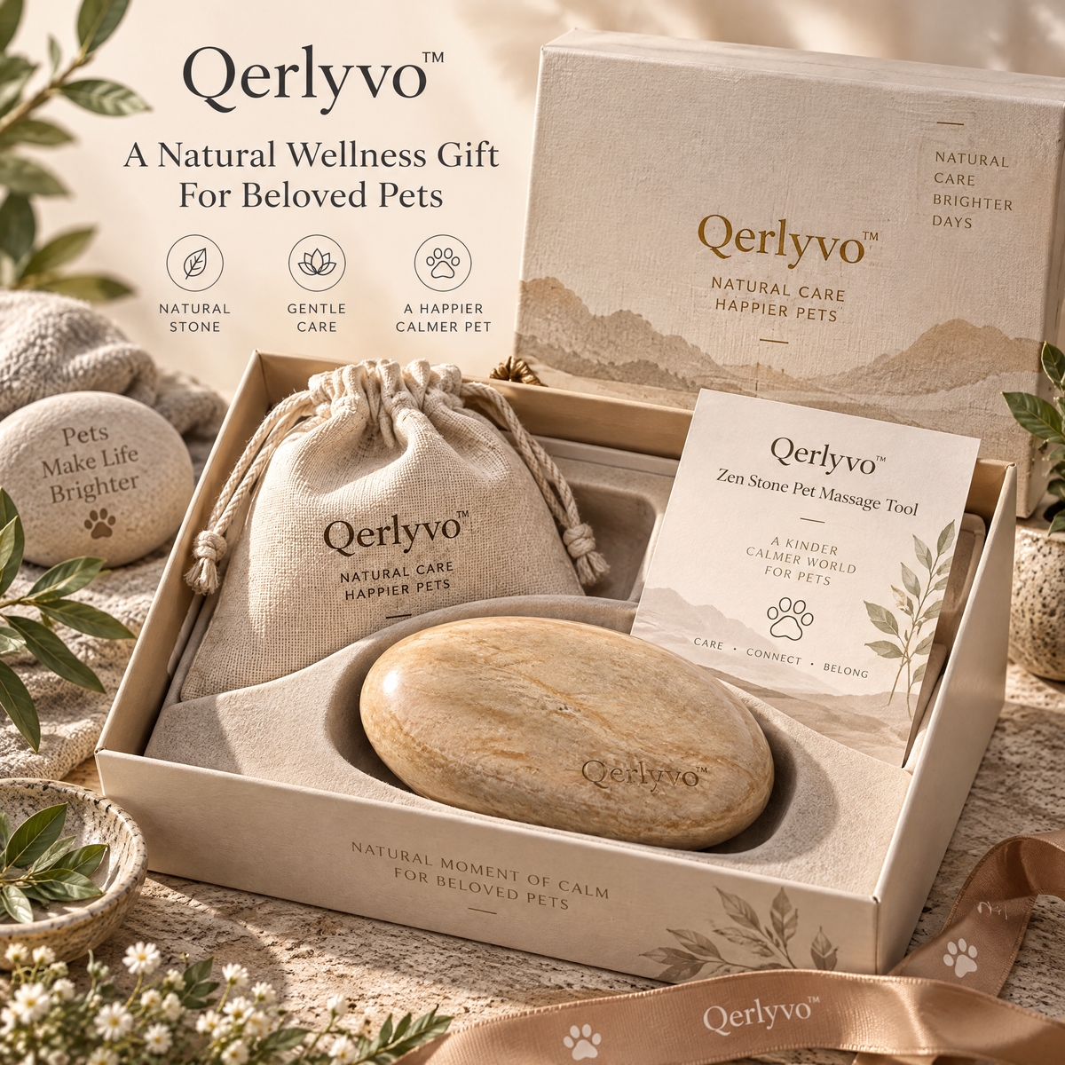 Qerlyvo™ Zen Stone Pet Massage Tool