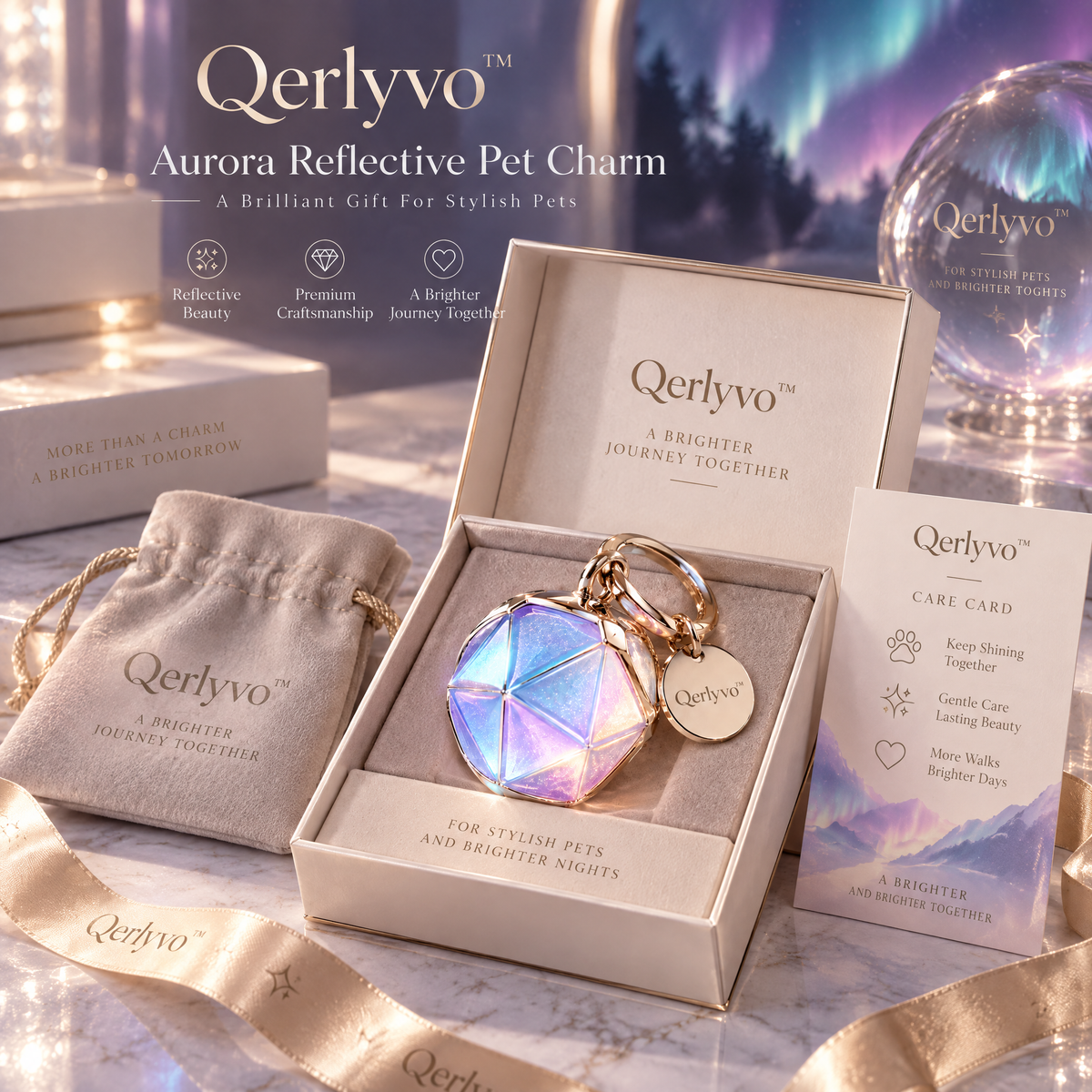 Qerlyvo™ Aurora Reflective Pet Charm