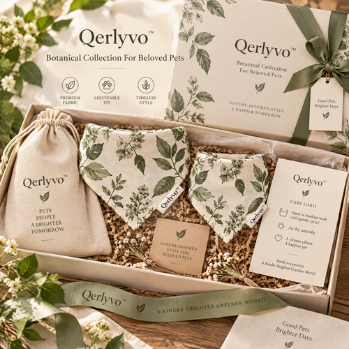 Qerlyvo™ Botanical Pet Bandana Set