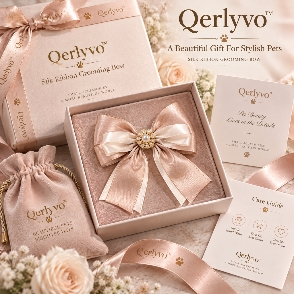 Qerlyvo™ Silk Ribbon Grooming Bow