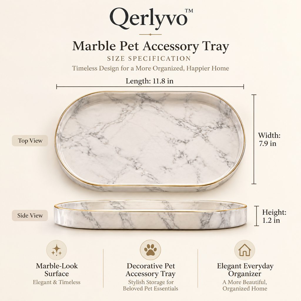 Qerlyvo™ Marble Pet Accessory Tray