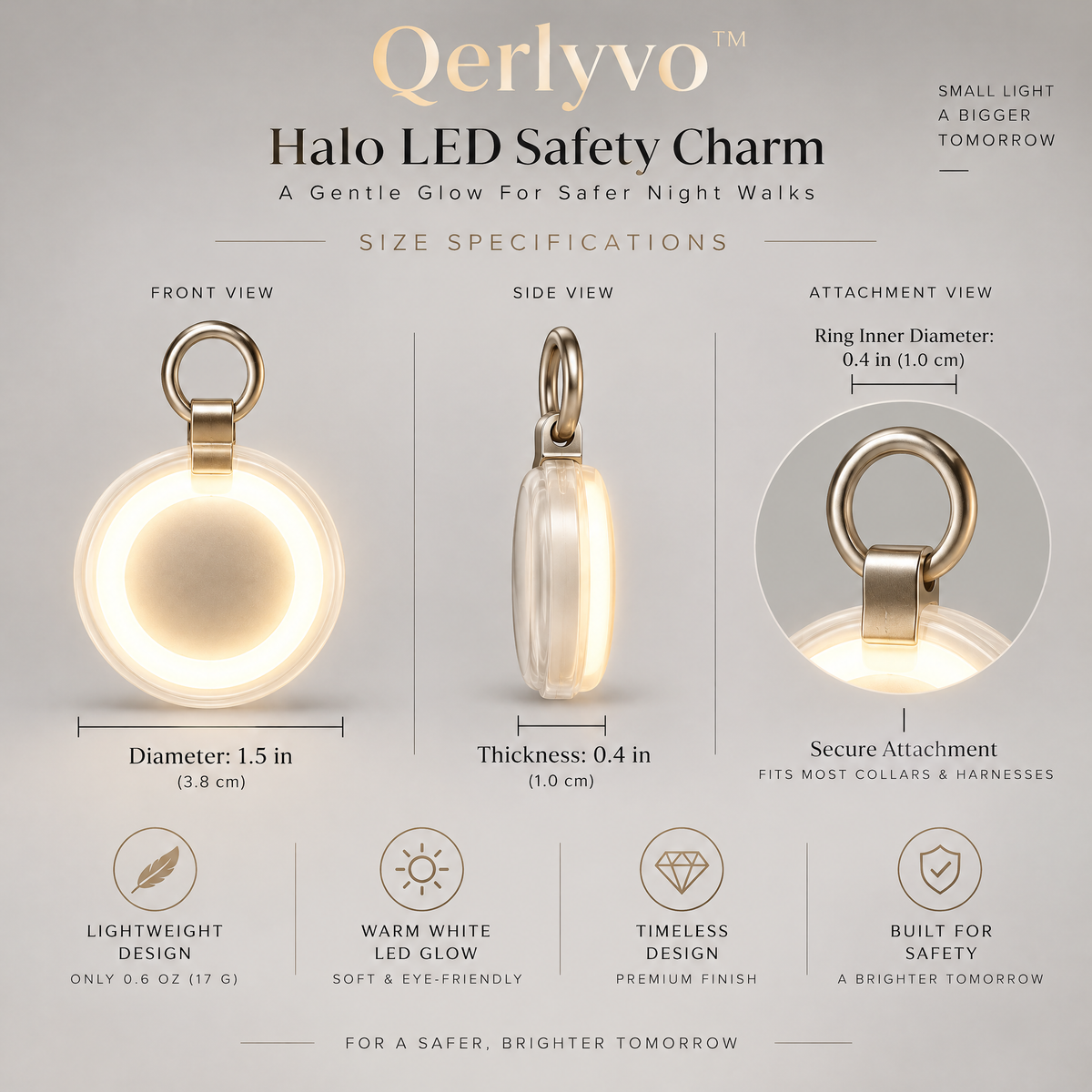 Qerlyvo™ Halo LED Safety Charm