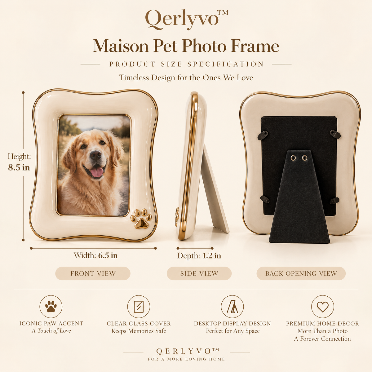 Qerlyvo™ Maison Pet Photo Frame