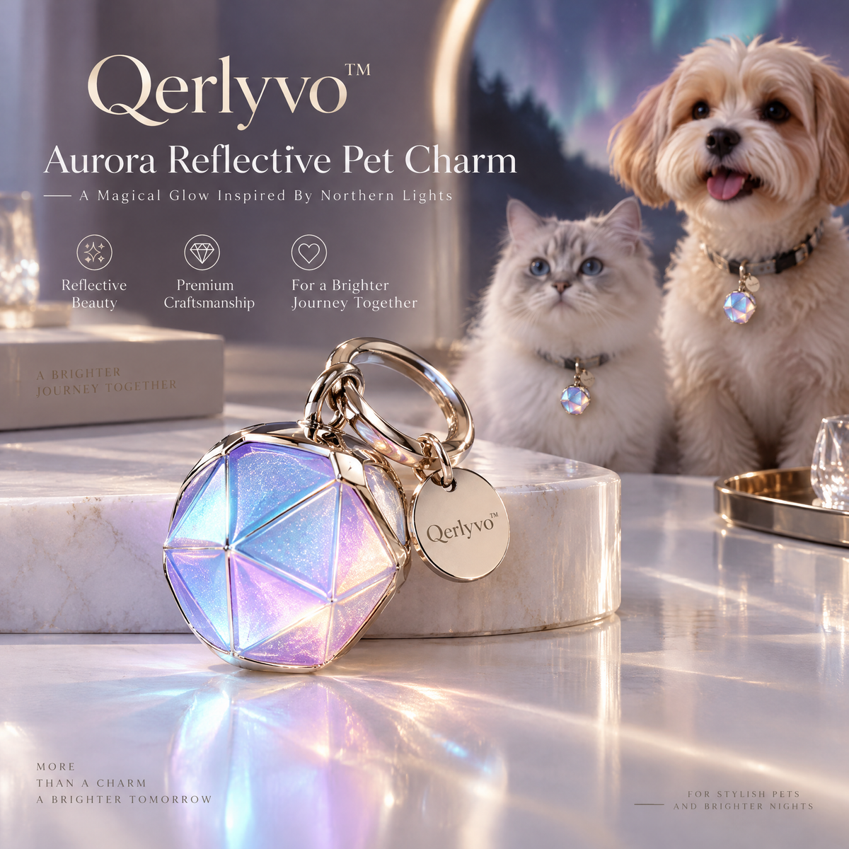 Qerlyvo™ Aurora Reflective Pet Charm