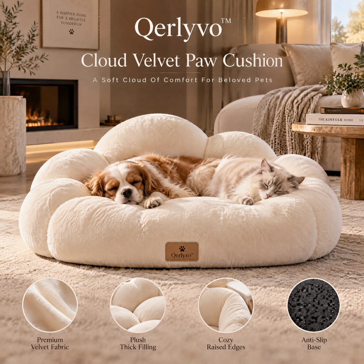 Qerlyvo™ Cloud Velvet Paw Cushion