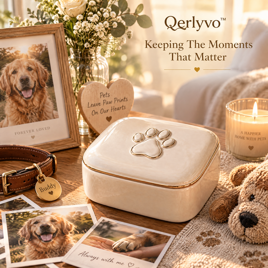 Qerlyvo™ Ceramic Paw Keepsake Box