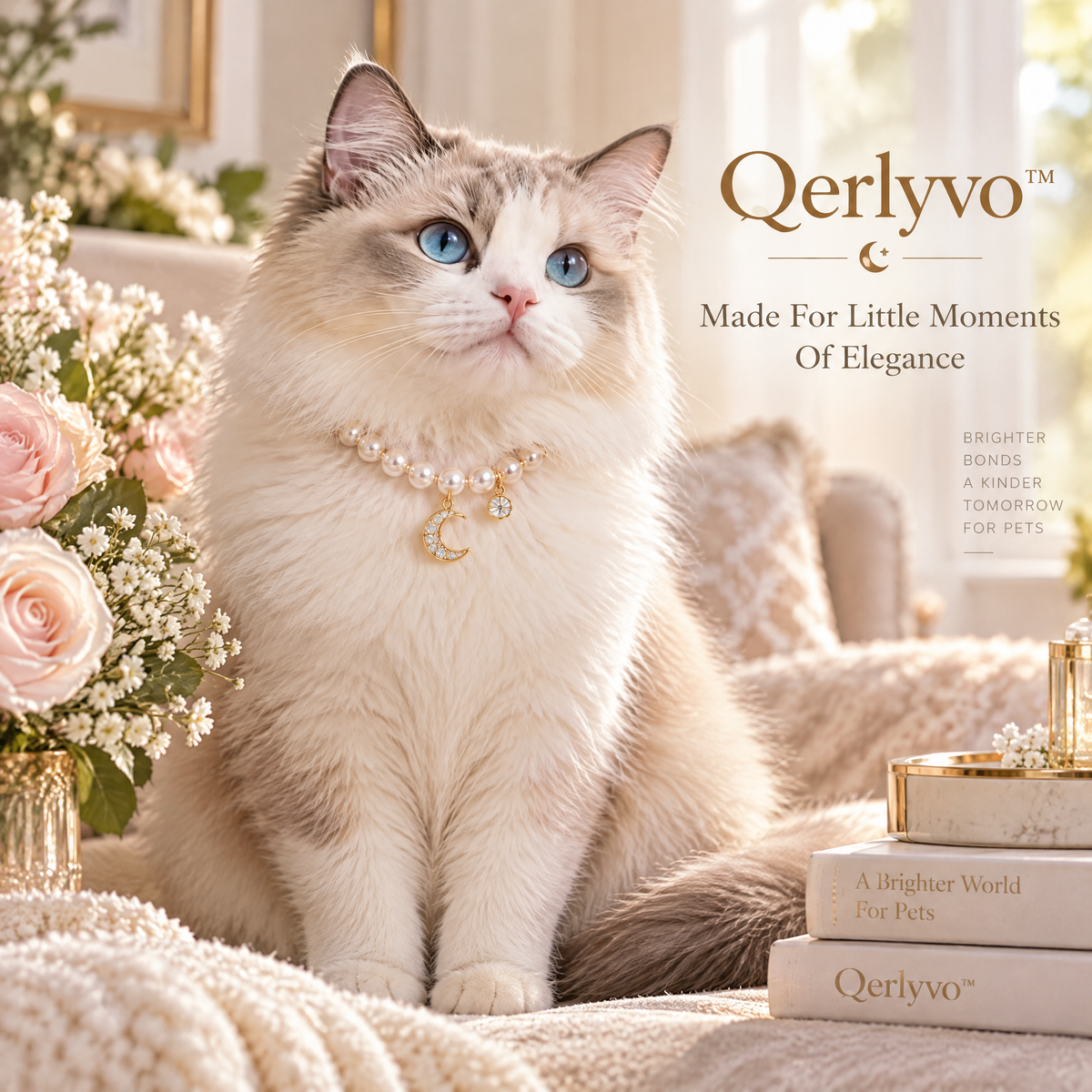 Qerlyvo™ Luna Pearl Pet Charm Necklace