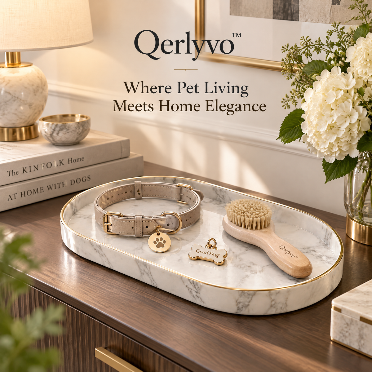 Qerlyvo™ Marble Pet Accessory Tray