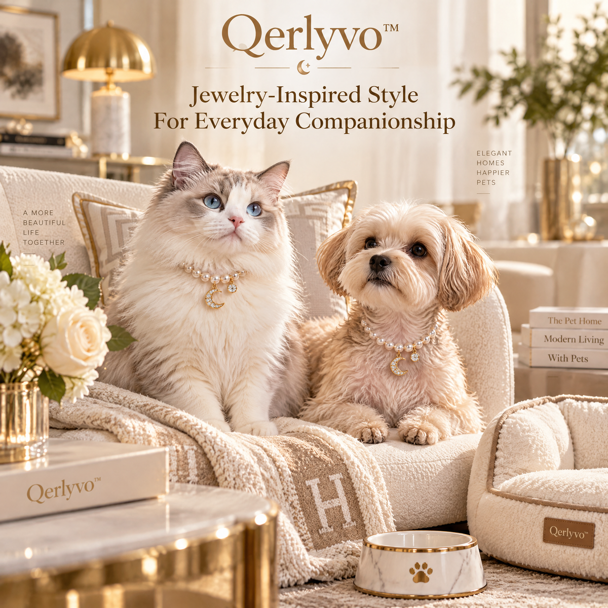 Qerlyvo™ Luna Pearl Pet Charm Necklace