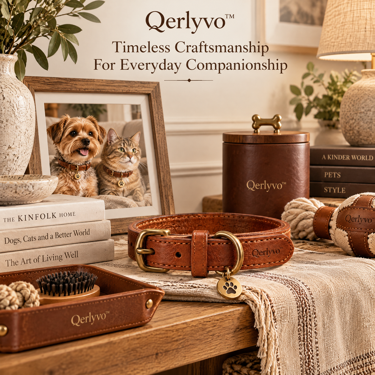 Qerlyvo™ Terra Leather Pet Bracelet
