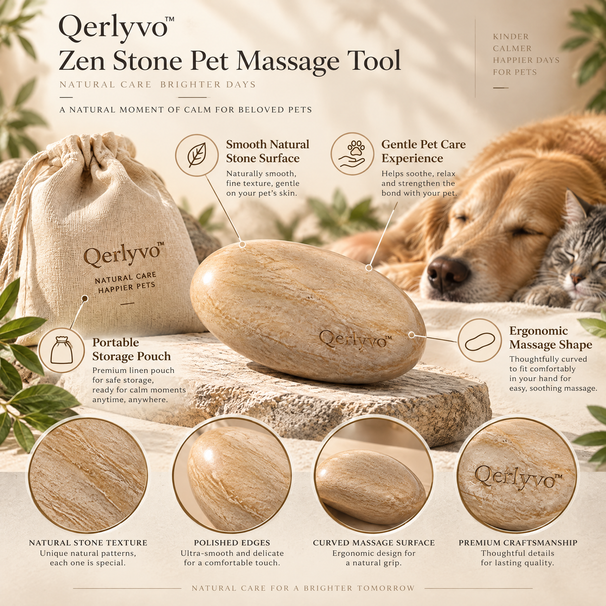 Qerlyvo™ Zen Stone Pet Massage Tool