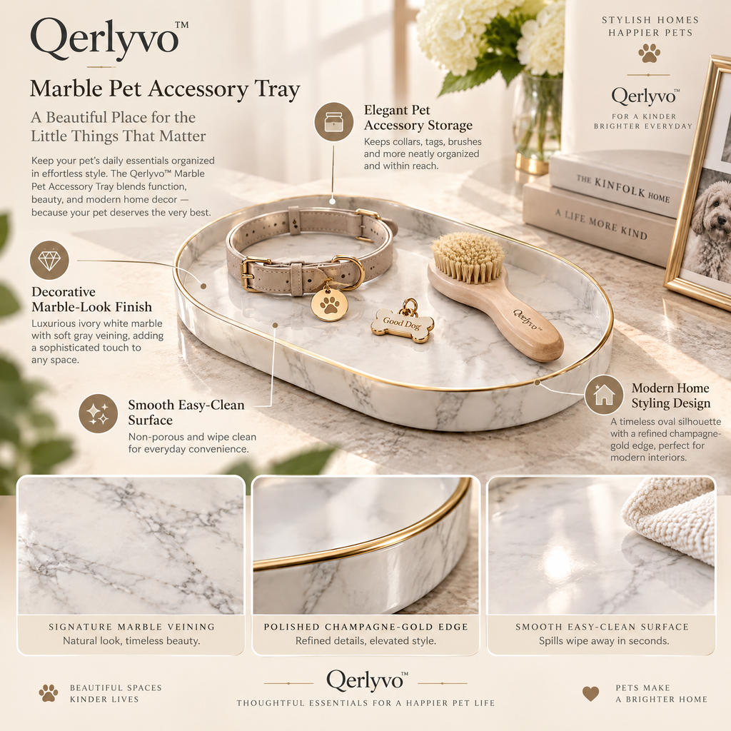 Qerlyvo™ Marble Pet Accessory Tray