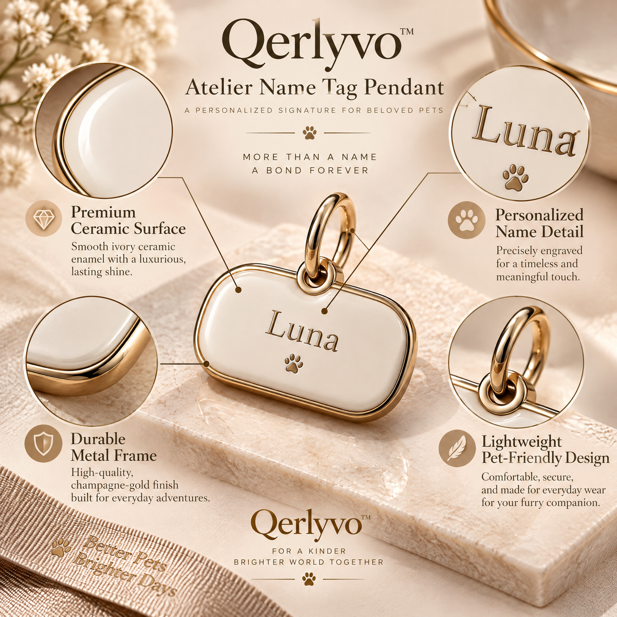 Qerlyvo™ Atelier Name Tag Pendant